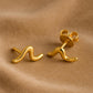 Sterling Silver Wave Stud Earrings: Minimalist Everyday Jewelry