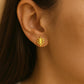 Sterling Silver Monstera Leaf Stud Earrings: Tropical Minimalist Jewelry