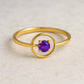 Sterling Silver Amethyst Ring: Modern Halo Jewelry Gift