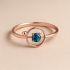 Sterling Silver London Blue Topaz Halo Ring: Modern Prong Set Jewelry