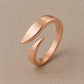 Sterling Silver Open Wrap Ring – Adjustable Bypass Shank Modern Minimalist Statement Jewelry