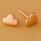 Sterling Silver Cloud Stud Earrings: Polished Minimalist Jewelry