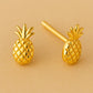 Sterling Silver Pineapple Stud Earrings: Tropical 925 Silver Jewelry