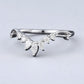 925 Silver CZ Chevron V Shaped Ring – Dainty Marquise Cut Stacking Wedding Band