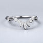 925 Silver CZ Chevron V Shaped Ring – Dainty Marquise Cut Stacking Wedding Band