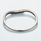 925 Silver Rose Gold V Shaped CZ Band – Dainty Chevron Stacking Wedding Promise Ring