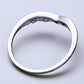 925 Silver V Shaped CZ Band – Dainty Chevron Stacking Wedding Anniversary Promise Ring