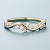 925 Silver CZ Twisted Band – Dainty Marquise Cluster Stacking Wedding Anniversary Ring