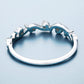 925 Silver CZ Vine Ring – Dainty Nature-Inspired Band, Elegant Stacking Promise Anniversary Jewelry