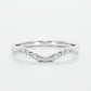 925 Silver CZ Curved Band – Dainty Stacking V Shaped Wedding Anniversary Promise Ring