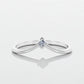 925 Silver Solitaire CZ V Shaped Ring – Dainty Minimalist Promise Stacking Wedding Band