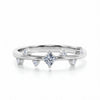 925 Silver CZ Princess Cut Ring – Dainty Solitaire Stacking Wedding Anniversary Band