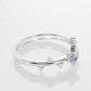 925 Silver CZ Princess Cut Ring – Dainty Solitaire Stacking Wedding Anniversary Band