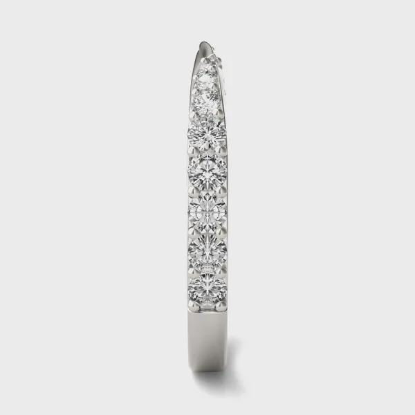 925 Silver CZ Half Eternity Band – Dainty Stacking Wedding Anniversary Promise Ring