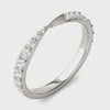 925 Silver CZ Half Eternity Band – Dainty Stacking Wedding Anniversary Promise Ring