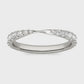 925 Silver CZ Half Eternity Band – Dainty Stacking Wedding Anniversary Promise Ring