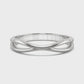 925 Silver Criss Cross Band – Dainty Minimalist Stacking Infinity Wedding Promise Ring