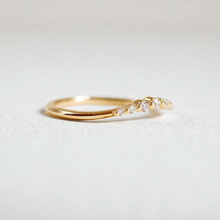 925 Silver CZ Band – Dainty Stacking Minimalist Wedding Anniversary Promise Ring