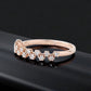 925 Silver CZ Cluster Band – Dainty Stacking Minimalist Wedding Anniversary Ring