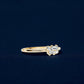 Gold Plated Sterling Silver CZ Cluster Ring – Baguette, Marquise, Round Cut