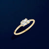 Gold Plated Sterling Silver CZ Cluster Ring – Baguette, Marquise, Round Cut