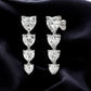 Sterling Silver Heart CZ Dangle Earrings: Romantic Statement Jewelry