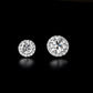 Sterling Silver Halo CZ Stud Earrings, Bridal Jewelry