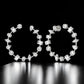 925 Silver CZ Hoop Earrings: Mixed Cut Bridal Statement Jewelry