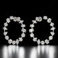 925 Silver CZ Hoop Earrings: Mixed Cut Bridal Statement Jewelry