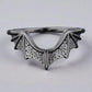 Black Gothic Bat Wing Ring: 925 Sterling Silver Cosplay Jewelry