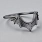 Black Gothic Bat Wing Ring: 925 Sterling Silver Cosplay Jewelry