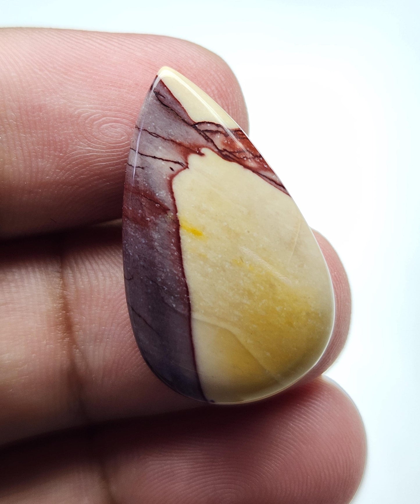 Natural Loose Mookaite Cabochon – Polished Jasper Gem for Wire Wrapping