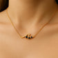 Onyx Wave Pendant Necklace: Sterling Silver Ocean Surf Jewelry