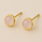 Rose Quartz Stud Earrings: 925 Sterling Silver Bezel Set, 7mm Pink Gemstone