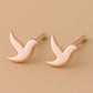 Sterling Silver Dove Stud Earrings: Minimalist Peace Jewelry