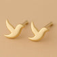 Sterling Silver Dove Stud Earrings: Minimalist Peace Jewelry