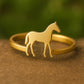 Sterling Silver Horse Ring: Minimalist Equestrian Jewelry Gift