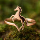 Sterling Silver Rearing Horse Ring: Equestrian Jewelry Gift