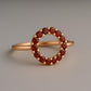 925 Silver Red CZ Wreath Ring: Dainty Christmas Jewelry