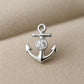 Rose Gold Anchor Stud Earrings: Sterling Silver Nautical Jewelry