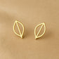 Sterling Silver Leaf Stud Earrings: Minimalist Nature Jewelry