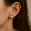 Sterling Silver Leaf Stud Earrings: Minimalist Nature Jewelry