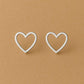 Sterling Silver Heart Stud Earrings: Minimalist Love Gift