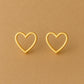 Sterling Silver Heart Stud Earrings: Minimalist Love Gift