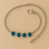 London Topaz Bracelet Silver 925  4 Stone  Dainty December Birthstone Jewelry Gif