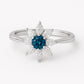 Sterling Silver london Topaz Ring: Round Solitaire Gemstone Jewelry