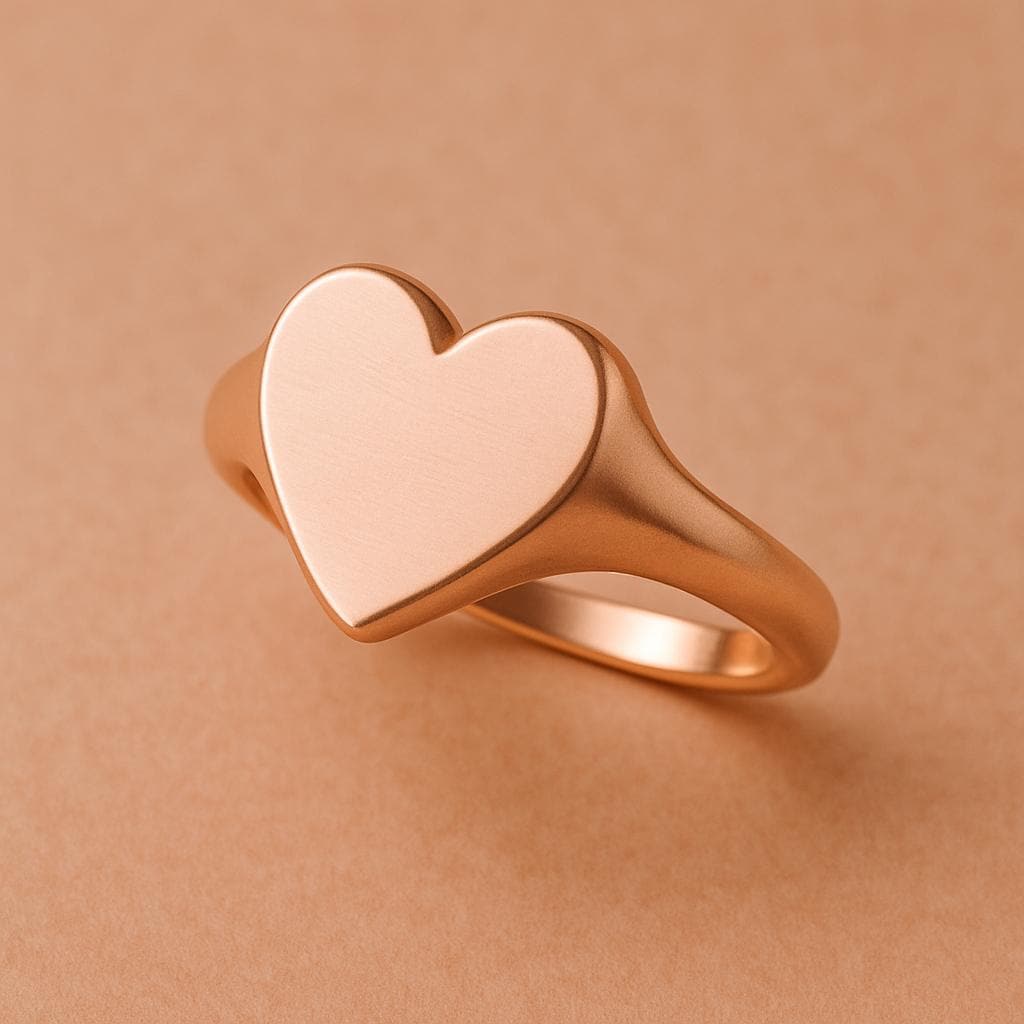 Engravable Heart Signet Ring – Sterling Silver Promise Jewelry