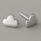 Sterling Silver Cloud Stud Earrings: Polished Minimalist Jewelry