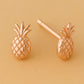 Sterling Silver Pineapple Stud Earrings: Tropical 925 Silver Jewelry