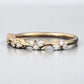 925 Silver Gold Twist Diamond Cluster Band Ring – Dainty Stacking Wedding Anniversary Jewelry"